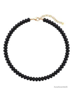 Natural Gemstone Beaded Necklace Freshwater Pearl Stainless Steel Boho Choker